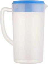 81oz/2.4Litre/0.63 Gallon Plastic Water Pitcher with Lid BPA-FREE Carafes Mix...