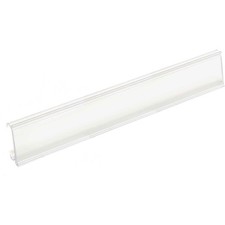 Clear Label Holder 24"W x 1-1/4"H With Paper Insert 6 Piece