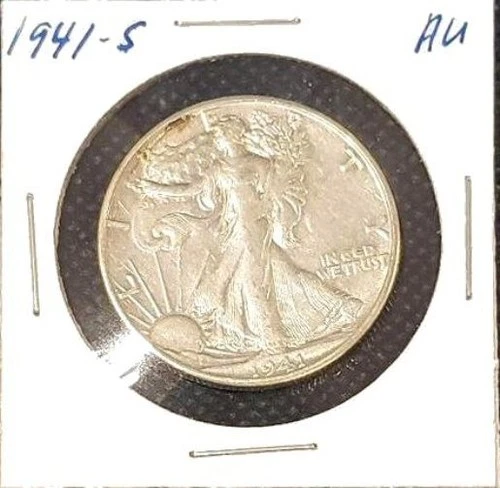 1941-S AU WALKING LIBERTY HALF, FREE SHIPPING