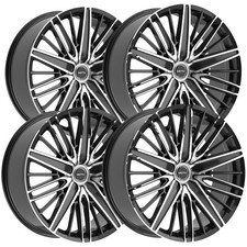 (Set of 4) Motiv 443MB 22x9 5x115/5x120 +15mm Black/Machined Wheels Rims
