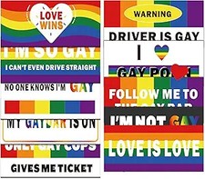 10 Pcs Magnetic Bumper Decals Funny Bumper Stickers 7.87 x 0.43 x 3.15 inches