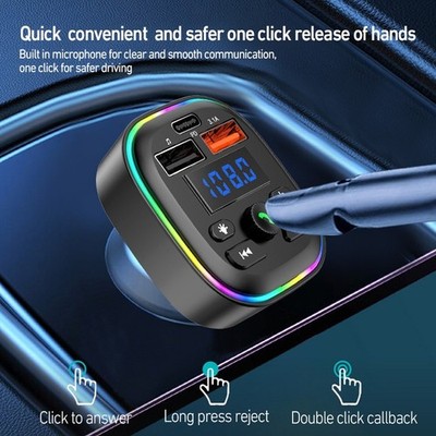 Auto MP3 Player USB C Auto Ladeger?t 87,5-108,0MHz ??bertragung eingebautes Mik