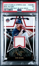 2025 PANINI STARS & STRIPES USA SIGNATURE MATERIALS BLACK GOLD BEN JACOBS PSA 5