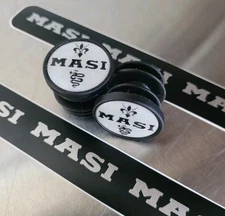 Masi Handlebar Bar End Push-in Plastic (PAIR) Reflective W/ Masi Finishing Tape