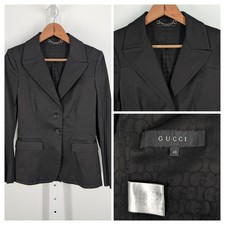 Gucci SS2007 Twill Paneled Blazer Jacket GG Logo Lined 40 Italy