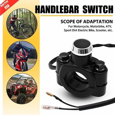 7/8'' Handlebar Motorcycle ATV Kill Switch On Off Push Button Headlight Fog Spot