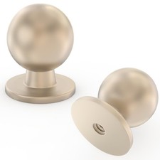 KOMOTIA 10 Pack Cabinet Knobs Brushed Brass Kitchen Cabinet Knobs Zinc Alloy