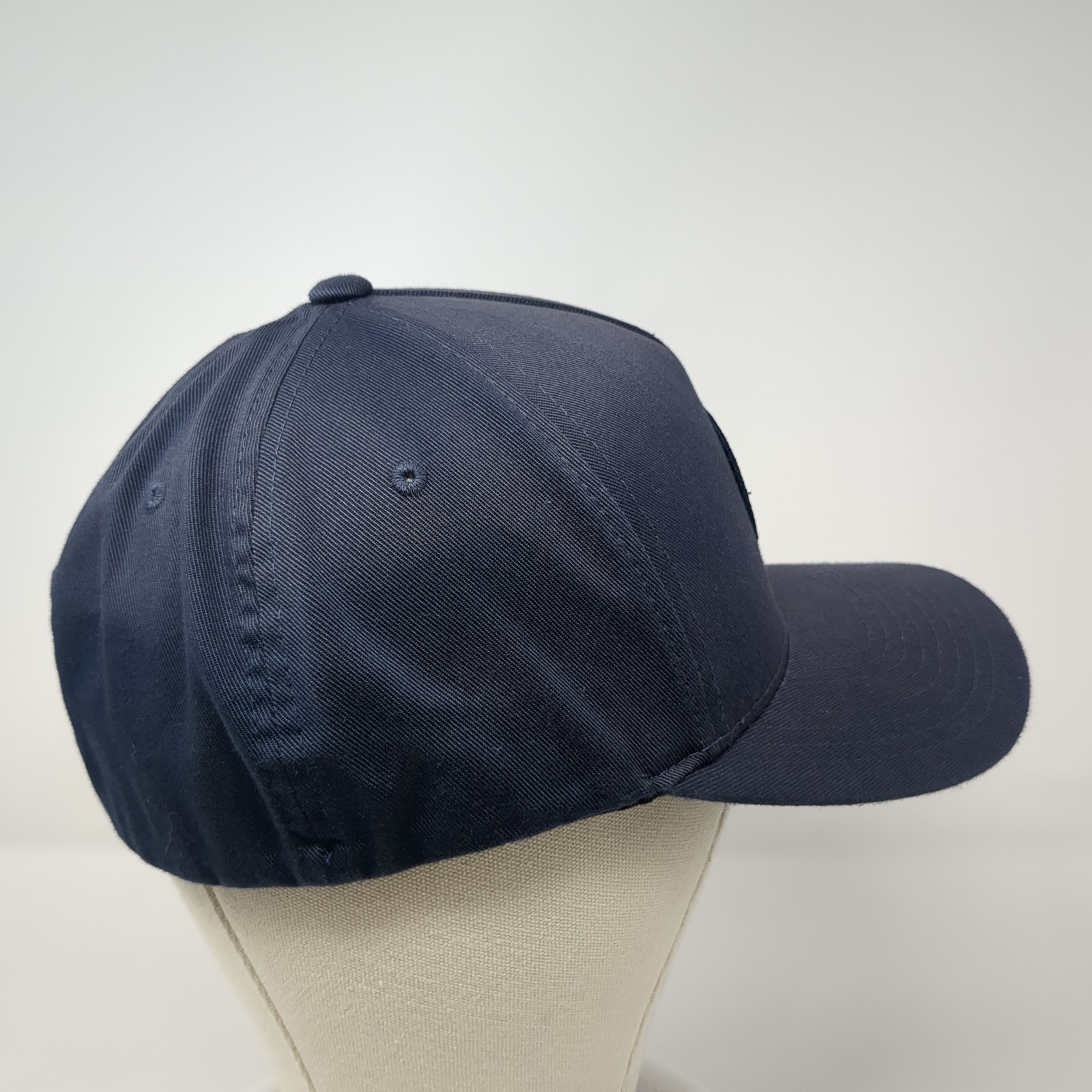 Volcom Logo Patch Fitted Baseball Hat Blue XL Fle… - image 5