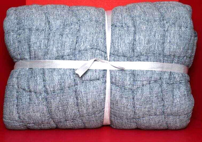Pottery Barn Cloud Quilt, Full Queen 92''W x 88''L Steel Blue New