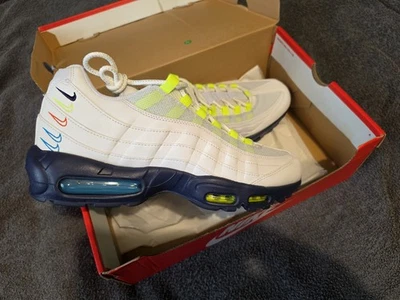 Nike Air Max 95 Multi-Swoosh UK 11 White Trainers Sneakers - Image 1 of 4