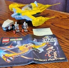 LEGO Star Wars: Naboo Fighter 7141 w/ Instruction Manual, Missing 2 Grey Cones
