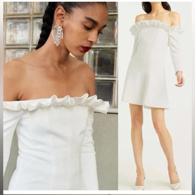 Cinq À Sept Tamra Off The Shoulder Long Sleeve Dress Size 10. NWOT. Retail $495