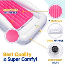 Sleepah Inflatable Toddler Travel Bed Portable Kids Air Mattress Set w Pillow