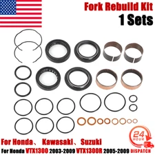 Front For Suzuki Fork Bushing Dust Oil Seal Rebuild Repair Kit GSXR750 / GSXR600