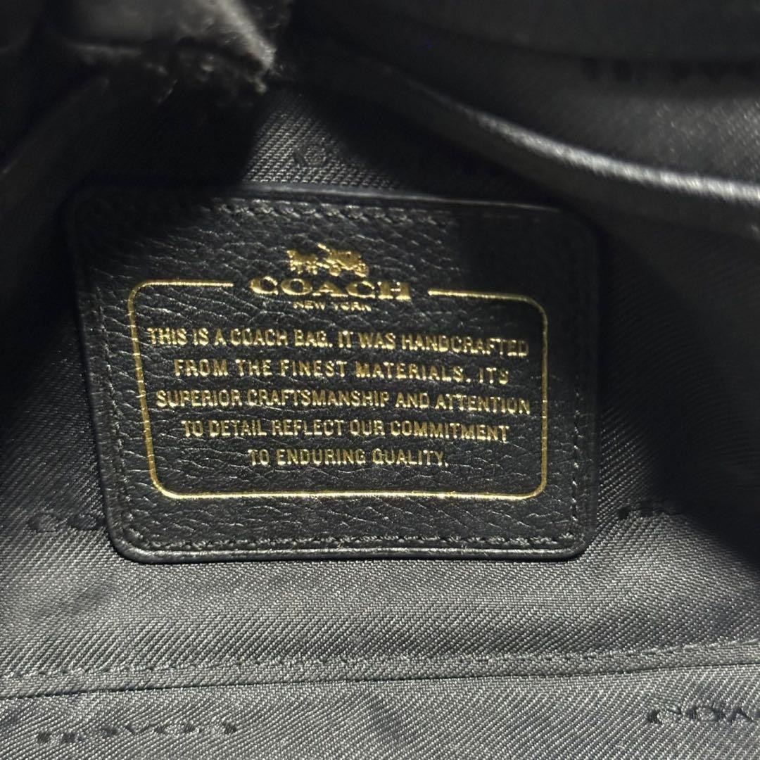 COACH Shoulder Bag Quilted Patchwork Leather Blac… - image 9