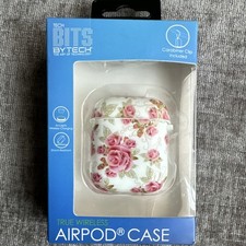 Bytech Floral Shock Resistant Case for Apple AirPods, Carabiner, Wireless Charg  