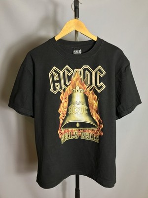 red rock of the t shirt ac/dc hells bells herren schwarz band tee rock Gr XL