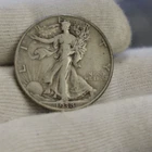 1938 D US Walking Liberty Half 50c VF (Cleaned) Key Date