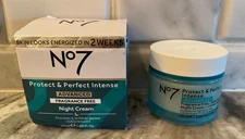 No7 Protect & Perfect Intense Advanced Fragrance-Free NightCream 1.69oz NIB