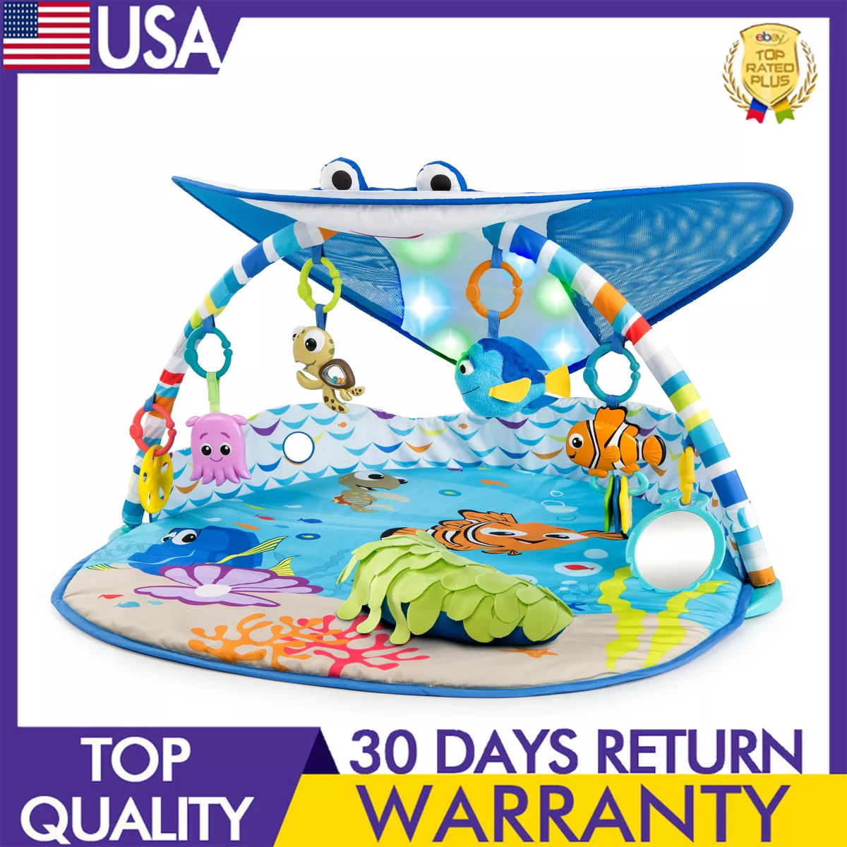Disney Baby Finding Nemo Mr. Ray Baby Activity Gym Tummy Time