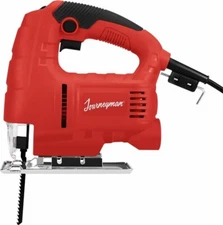 Journeyman Jigsaw Red Corded Electric Jig Saw Power Tool w/ Hard Storage Case