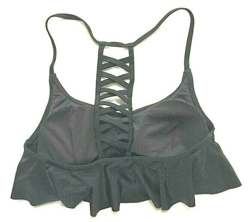 New Joe Boxers Girls Black Swim Top Juniors Size S Padded Bra Insets - Picture 2 of 2