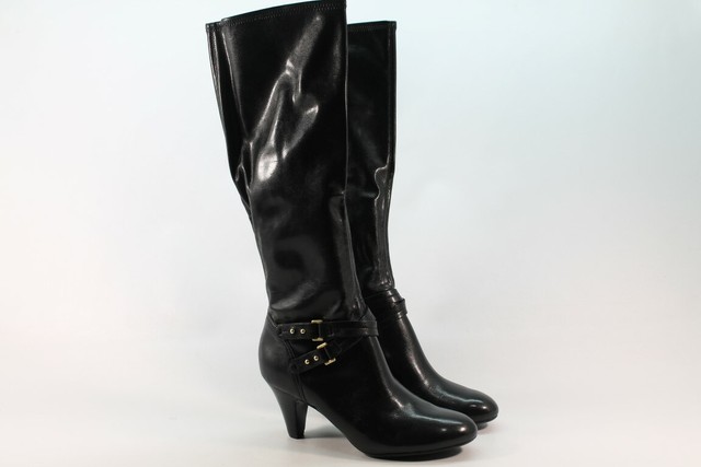 naturalizer black riding boots