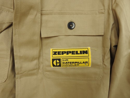 Vintage ZEPPELIN CAT Work Jacket Bucking Dreinaht Chore Coat Beige New (M) - Picture 3 of 11