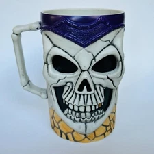 Easter Unlimited Molded Plastic Skull Skeleton Mug 