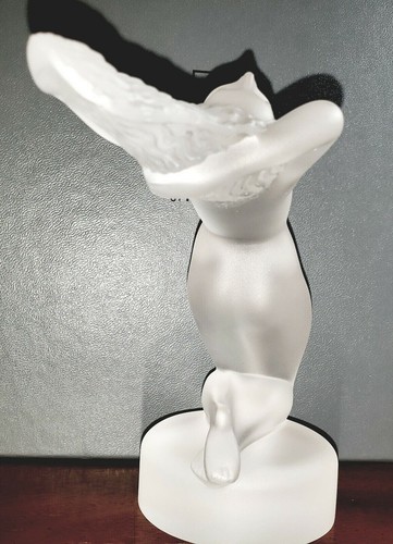GORGEOUS AUTHENTIC LALIQUE CHRYSIS FROSTED CRYSTAL NUDE SCULPTURE MASCOT w/BOX - Picture 5 of 9