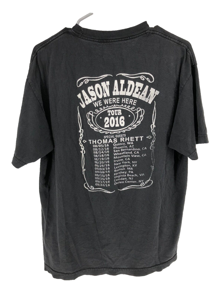Jason Aldean 2016 Tour Band Short Sleeve TShirt Men's Size Large Black