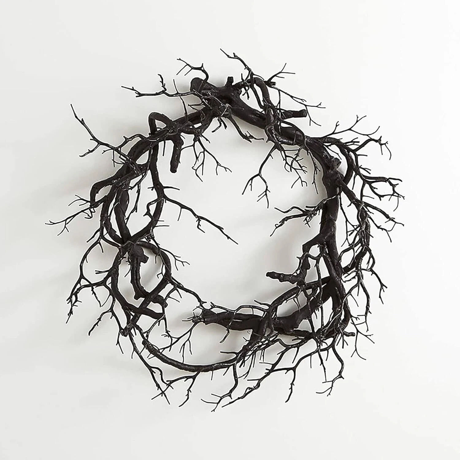 Halloween Black Fall Wreath Branch Ghost Festival Decoration without light