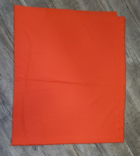Orange Polyester Fabric Vintage 60s 70s 2 Yards 58" Wide