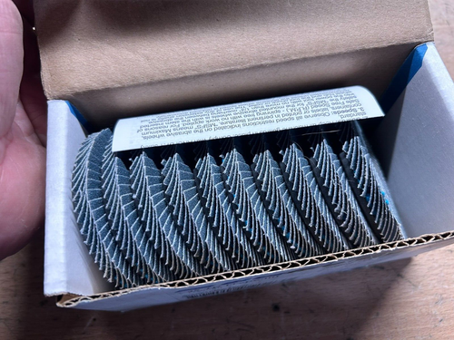 10-Pack! NORTON BLUEFIRE 3'' TR (TYPE III) 75MM FLAP DISC R884P 120-Grit (HR) - 第 2/2 張圖片