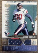 ANDRE JOHNSON 2004 UD Game Jersey Game Used GU JERSEY Football Card #AJ-GJ