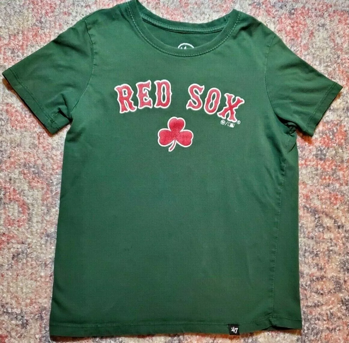 Boston Red Sox Green Child/Kids '47 Brand T-Shirt-Size Kids/Child M  (5-6)-GUC