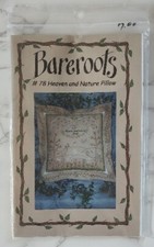 BAREROOTS PATTERN #78  HEAVEN AND NATURE Embroidered Pillow Pattern P75