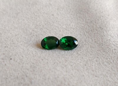Deep green color Tsavorite Garnet Oval Pair 1.87 ct natural matching Garnet