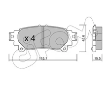 CIFAM 822-939-0 brake pad set, disc brake for Lexus