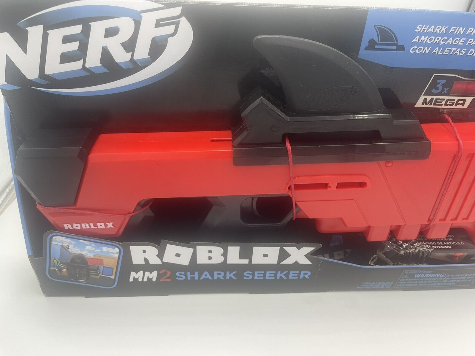 Brand New Hasbro Nerf Mega Roblox MM2 Shark Seeker With In Game Digital  Code 195166124346