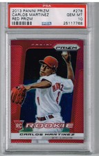 2013 Panini Prizm Carlos Martinez Red Prizm PSA 10