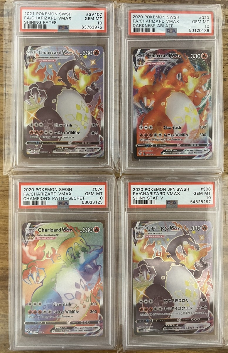 2020 2021 pokemon swsh charizard vmax psa 10 X4 Cards | eBay