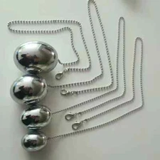 Stainless Steel Anal Plug with Metal Bead Chain Anal Dilator Prostate Anal Beads