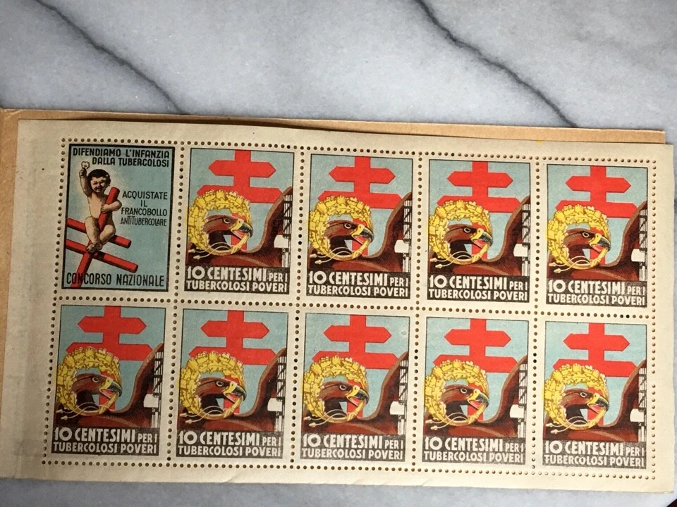 1937 ITALY ANTI-TUBERCULOSIS TB CHARITY STAMP BOOKLET, WITH WALT DISNEY POSTCARD - Image 3 of 4