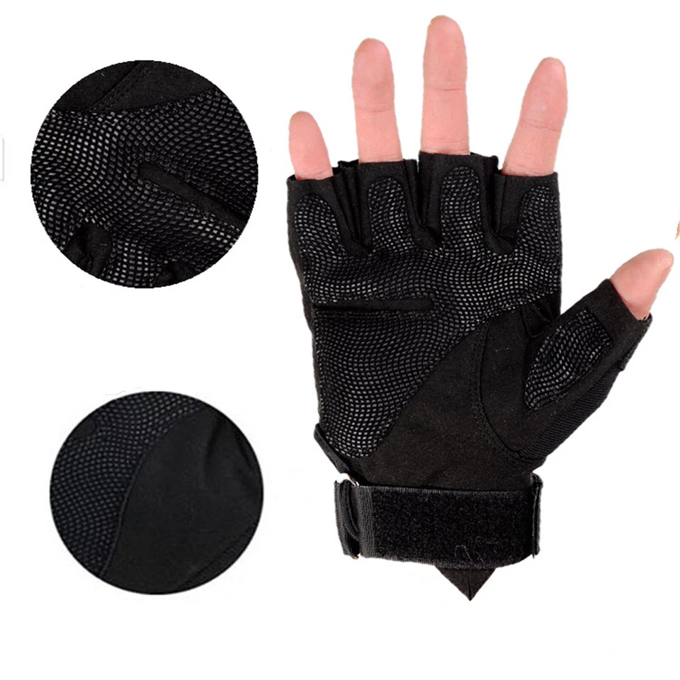Military Tactical Glove Winter Half Finger Fingerless Gloves Army Combat Hunting - image 4 of 4