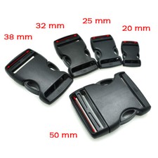 5pcs 20mm 25mm 32mm 38mm 50mm Plastic Buckle black Arched Inner Detach Buckle