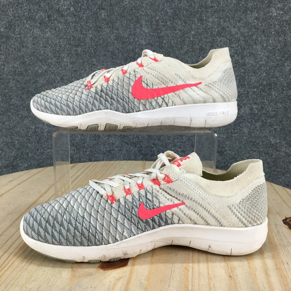 Nike Zapatos Mujer 7 Free TR Flyknit 2 Tenis de Entrenamiento Gris Con Cordones 904658-100 Foto 2 de 4