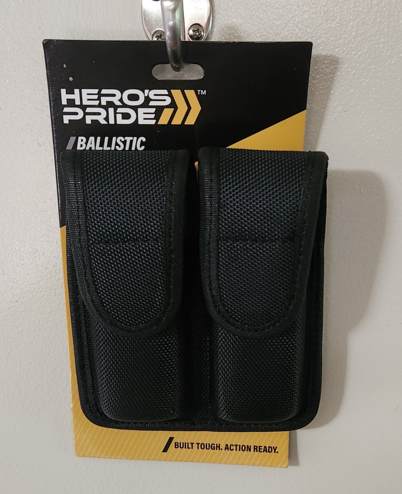 Hero's Pride Ballistic Double Magazine case. Snap. Black NEW Read for details
