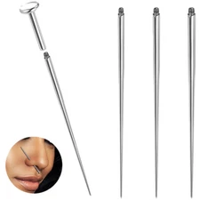 5Pcs/Lot Stainless Steel Piercing Needles Taper Body Stretching Kit Tool
