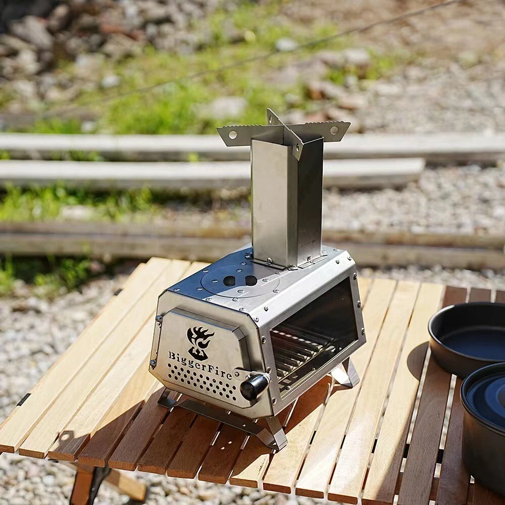 Camping Rocket Stove Outdoor Camping Wood Stove Portable Tent Stove Outdoor  Cook | eBay